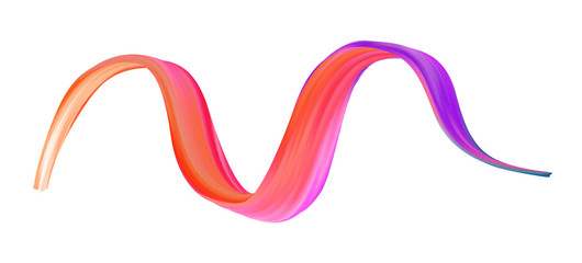 Colorful brush stroke line