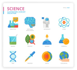 Science icon set