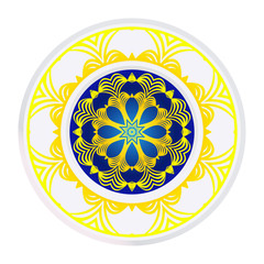 Mandala Ornament. Vector Illustration. For Wedding, Bridal, Valentine's Day, Greeting Card Invitation. Oriental Pattern. Indian, Moroccan, Mystic, Ottoman Motifs. Anti-Stress Therapy Pattern