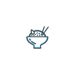 Rice icon design. Gastronomy icon vector illustration