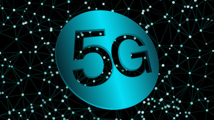5G icon vector 3d design project