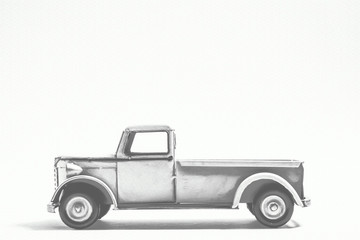 Retro miniature truck. monochrome. illustration.  レトロなミニチュアのトラック  イラスト