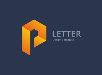 Letter P logo icon design template elements