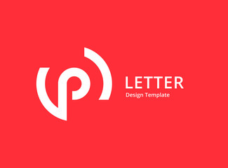Letter P logo icon design template elements