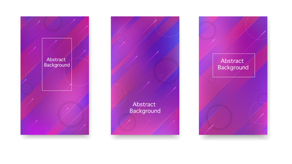 Modern cover in a minimalist style. Gradient, neon, lines, forms. Vector. Color geometric gradient, abstract background.