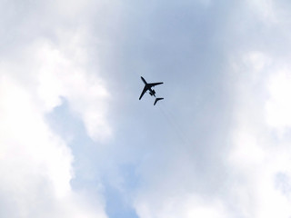 plane flying in the sky