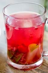 Pear, raspberry, rosemary, lemon infusion 