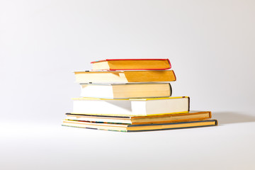 Books on a white background