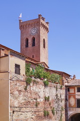 Episcopal seminary and the tower of Matilde, San Miniato, Tuscany, Italy