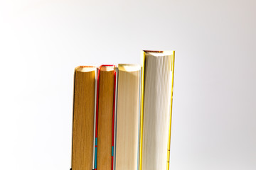 Books on a white background