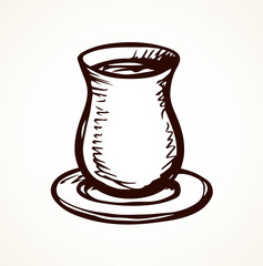 Ancient cup. Vector drawing