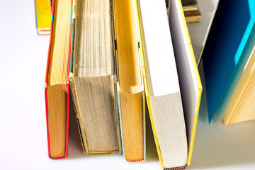 Books on a white background