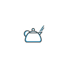 Obraz premium Teapot icon design. Gastronomy icon vector illustration