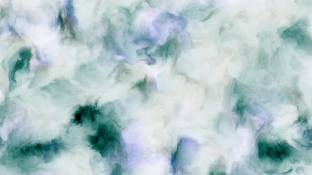Loopable 4k video of milky white blue and purple clouds in a nebula in space, slowly moving, forming and dissolving, 4k, 3840p, 24fps