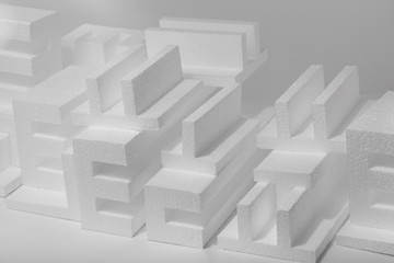 styrofoam figures white