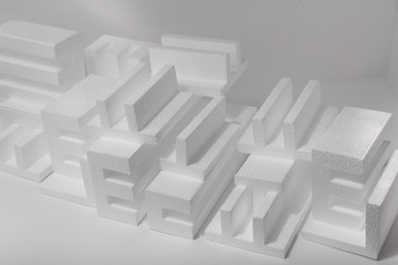 styrofoam figures white