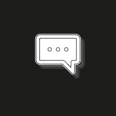 Chat vector. Mobile icon with text message - sms, communication icon, speech bubble