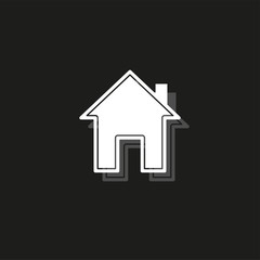 Fototapeta na wymiar home icon, vector real estate house, residential symbol