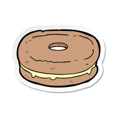 sticker of a cartoon biscuit