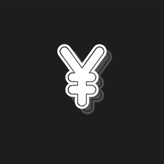 Yen sign icon, currency sign - money symbol, vector cash illustration