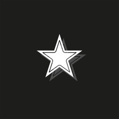 vector star symbol, rating or award shape, success icon