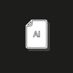 download AI document icon - vector file format symbol