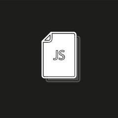 download JS document icon - vector file format symbol