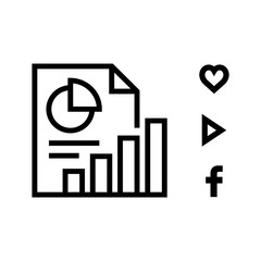 vector icon of social media marketing statistics