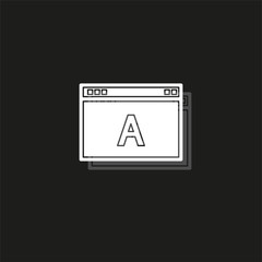 SEO web flat icon adwords advertising, browser