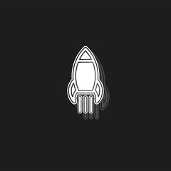 Business Finance Icon. Start Up Rocket Entrepreneur, startup sign