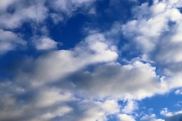 Beautiful cloud formations on a deep blue sky