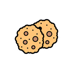 Cookie flat vector icon sign symbol