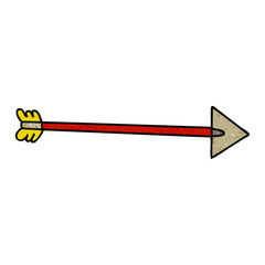 quirky hand drawn cartoon arrow