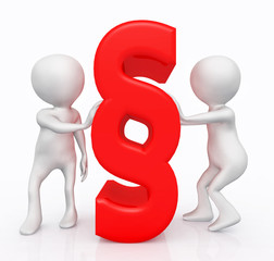 3D Figuren mit Paragraphenzeichen