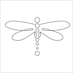 Minimalist elegant Dragonfly