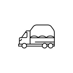 carry, overweight, truck icon. Element of overweight culture. Thin icon for website design and development, app development. Premium icon