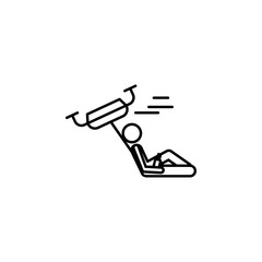 drone, drink, overweight, back home icon. Element of overweight culture. Thin icon for website design and development, app development. Premium icon