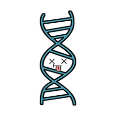 cute cartoon DNA strand