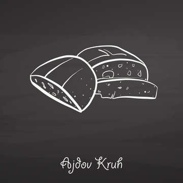 Ajdov Kruh food sketch on chalkboard
