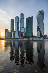 Obraz premium Evening Moscow City