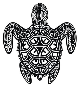 Graphic sea turtle