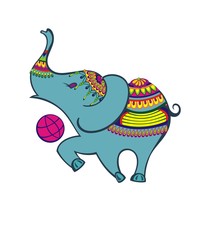 Funny elephant.Can be used for t-shirt print, kids wear fashion design