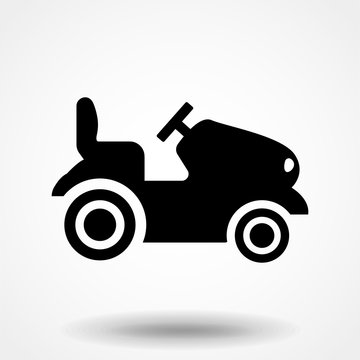 recommend clip art: Lawn tractor icon. Vector concept illustration for design.