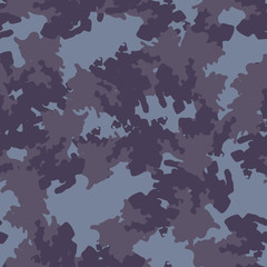 Urban UFO camouflage of various shades of blue and purple colors