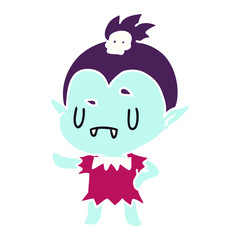 cartoon kawaii of cute vampire girl