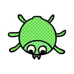quirky comic book style cartoon beetle