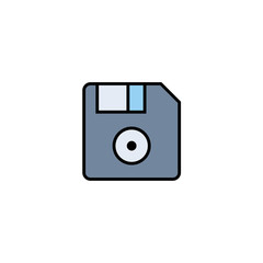 Floppy disk flat vector icon sign symbol