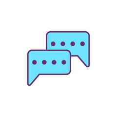 Message flat vector icon sign symbol