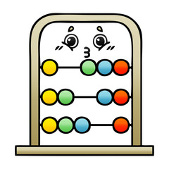 gradient shaded cartoon abacus