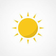 Sun icon. Trendy vector summer symbol for website design, web button, mobile app.